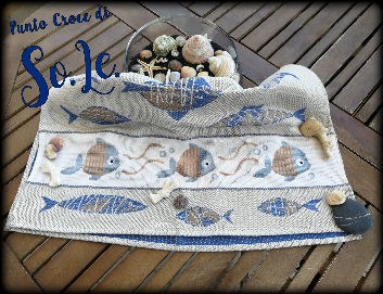 Coppia asciugamani - Nido d'ape - Blu da Tessitura Artistica Chierese - Per  il bagno - Ricamabili Punto Croce - Casa Cenina